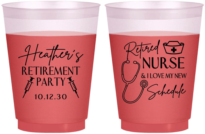 Custom Retirement 16 oz Color Changing Frosted Cups - Nurse | 150028