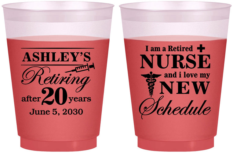 Custom Retirement 16 oz Color Changing Frosted Cups - Nurse | 150029