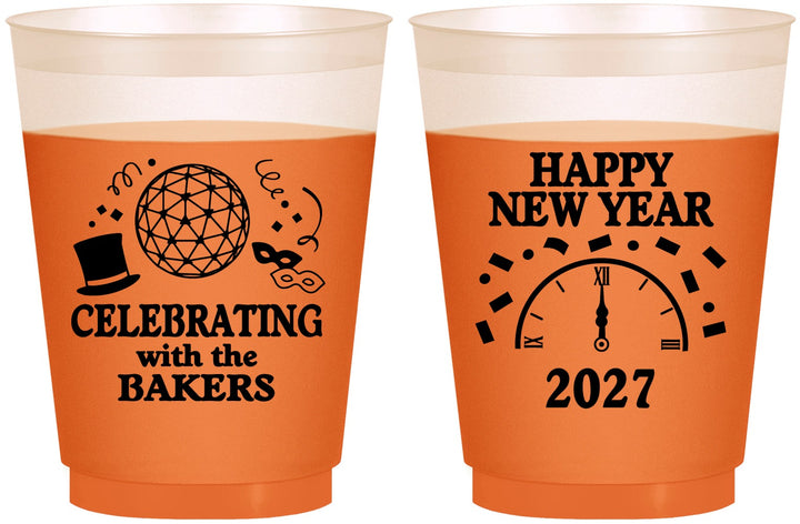 Custom New Years 16 oz Color Changing Frosted Cups - 2027 Countdown | 170010