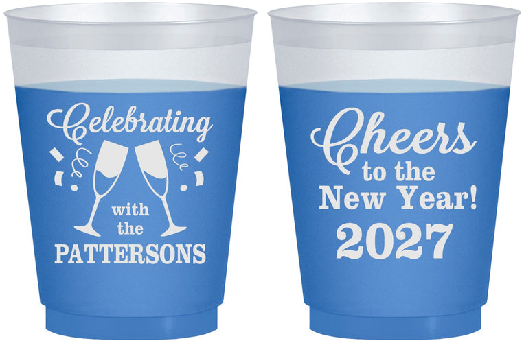 Custom New Years 16 oz Color Changing Frosted Cups - 2027 Cheers | 170011
