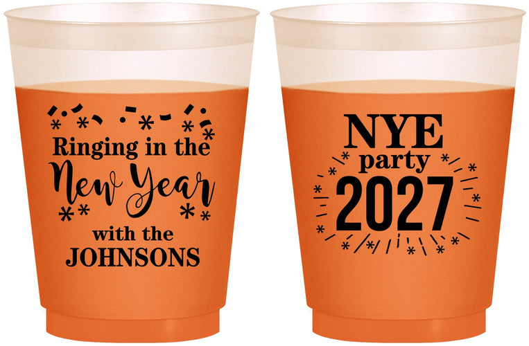 Custom New Years 16 oz Color Changing Frosted Cups - 2027 Ringing In | 170013