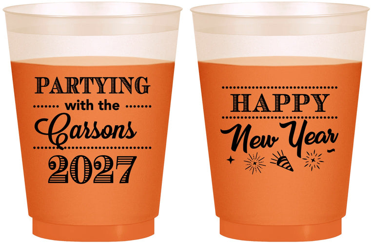 Custom New Years 16 oz Color Changing Frosted Cups - 2027 Nye | 170016