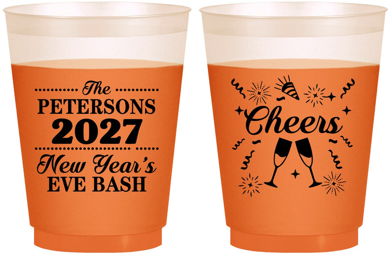 Custom New Years 16 oz Color Changing Frosted Cups - 2027 Cheers | 170017