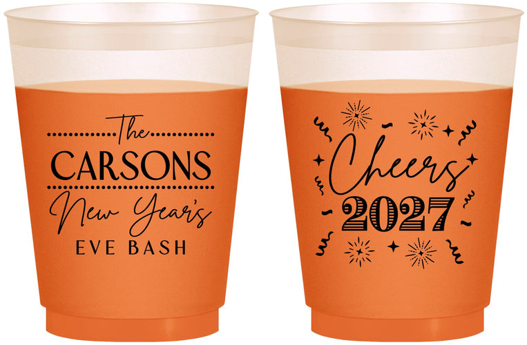 Custom New Years 16 oz Color Changing Frosted Cups - 2027 Cheers | 170018