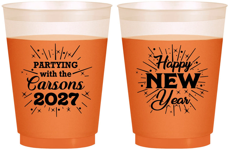 Custom New Years 16 oz Color Changing Frosted Cups - 2027 Nye | 170020