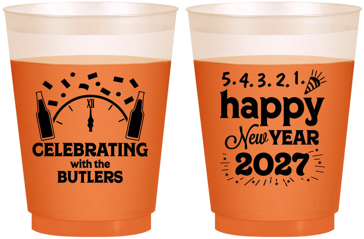Custom New Years 16 oz Color Changing Frosted Cups - 2027 Countdown | 170021