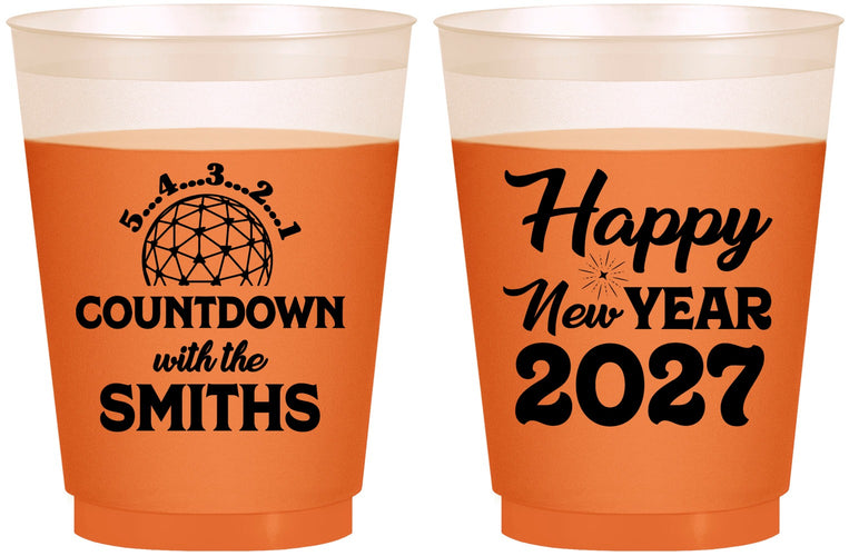 Custom New Years 16 oz Color Changing Frosted Cups - 2027 Countdown | 170026