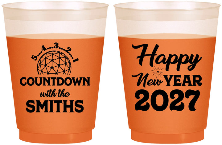 Custom New Years 16 oz Color Changing Frosted Cups - 2027 Countdown | 170026