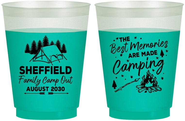 Custom Family Vacation 16 oz Color Changing Frosted Cups - Camping Park | 180015