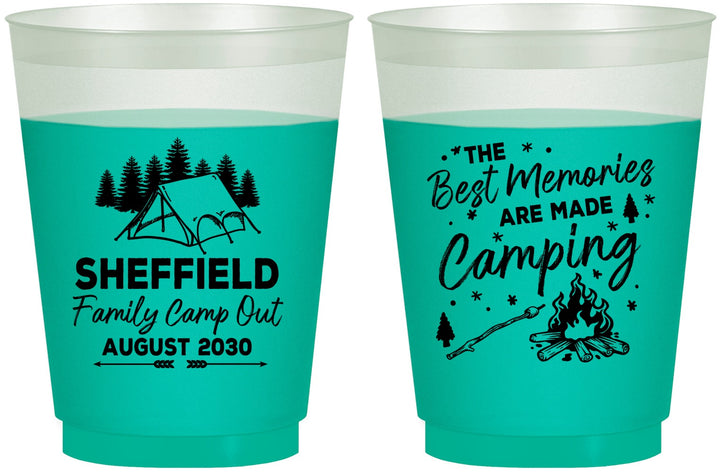 Custom Family Vacation 16 oz Color Changing Frosted Cups - Camping Park | 180015