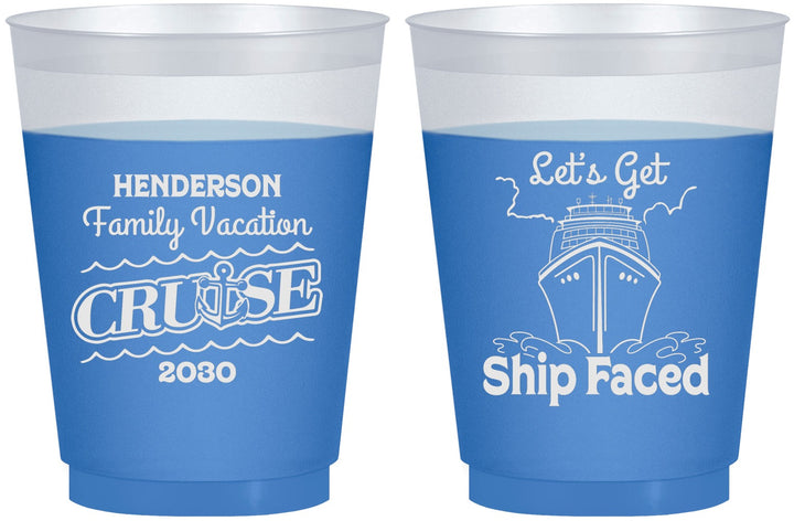 Custom Family Vacation 16 oz Color Changing Frosted Cups - Cruise | 180038