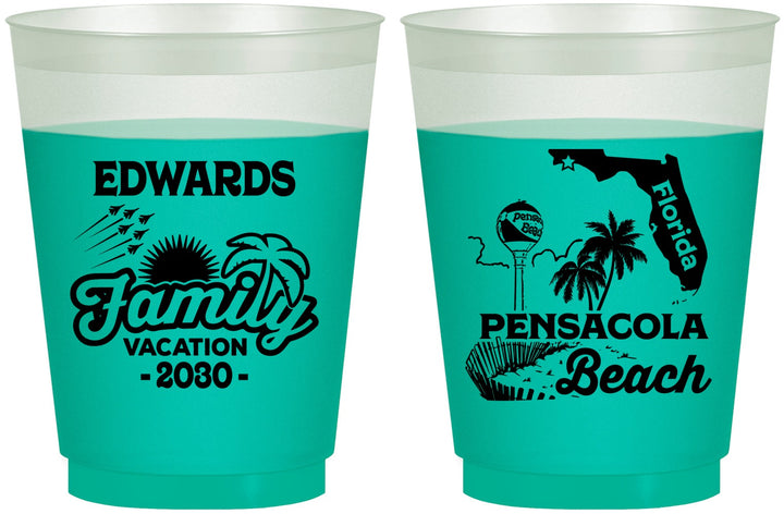 Custom Family Vacation 16 oz Color Changing Frosted Cups - Florida | 180044