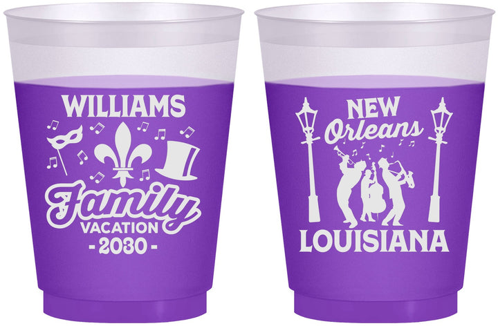 Custom Family Vacation 16 oz Color Changing Frosted Cups - New Orleans | 180047
