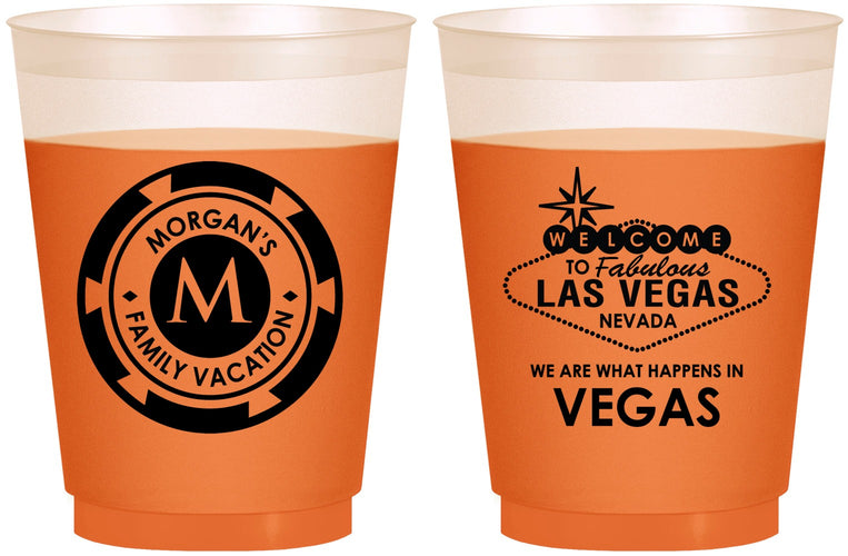 Custom Family Vacation 16 oz Color Changing Frosted Cups - Las Vegas | 180049