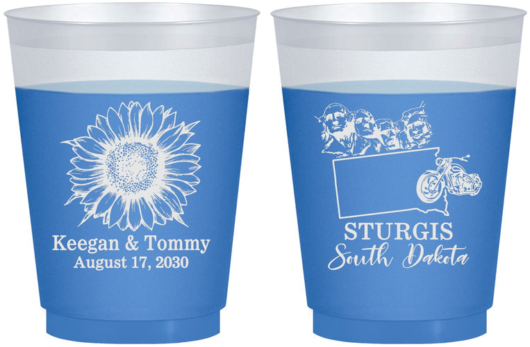 Custom Wedding 16 oz Color Changing Frosted Cups - South Dakota | 190