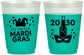 Custom Mardi Gras 16 oz Color Changing Frosted Cups - New Orleans | 190003