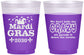 Custom Mardi Gras 16 oz Color Changing Frosted Cups - Fleur De Lis | 190009