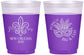 Custom Mardi Gras 16 oz Color Changing Frosted Cups - Fleur De Lis | 190010