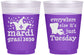 Custom Mardi Gras 16 oz Color Changing Frosted Cups - Nola New Orleans | 190016