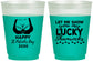 Custom St Patricks Day 16 oz Color Changing Frosted Cups - Shamrocks | 200015