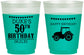 Custom Birthday 16 oz Color Changing Frosted Cups - 50th Tractor | 20005