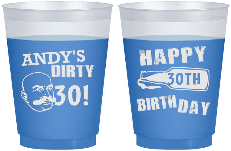 Custom Birthday 16 oz Color Changing Frosted Cups - 30th | 20012