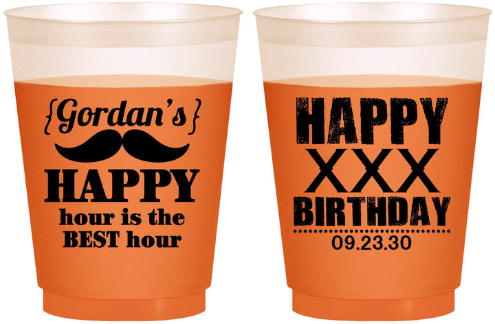 Custom Birthday 16 oz Color Changing Frosted Cups - 30th | 20013