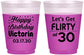 Custom Birthday 16 oz Color Changing Frosted Cups - Flirty At 30 | 20015