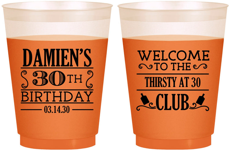Custom Birthday 16 oz Color Changing Frosted Cups - 30th | 20016