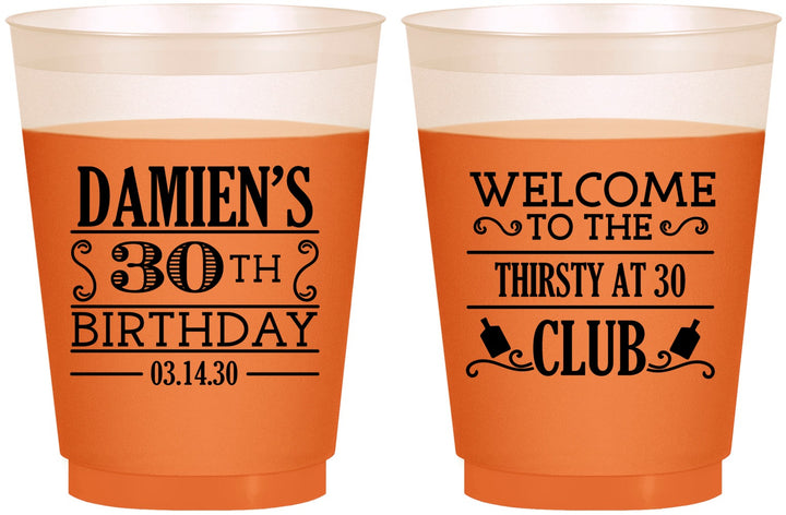 Custom Birthday 16 oz Color Changing Frosted Cups - 30th | 20016