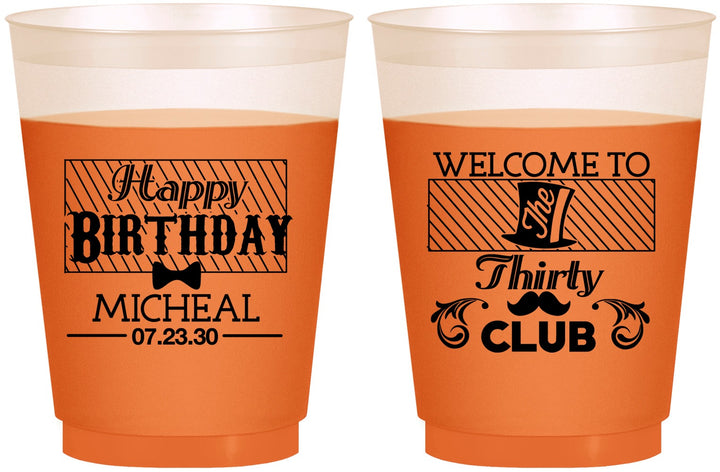 Custom Birthday 16 oz Color Changing Frosted Cups - 30th | 20018
