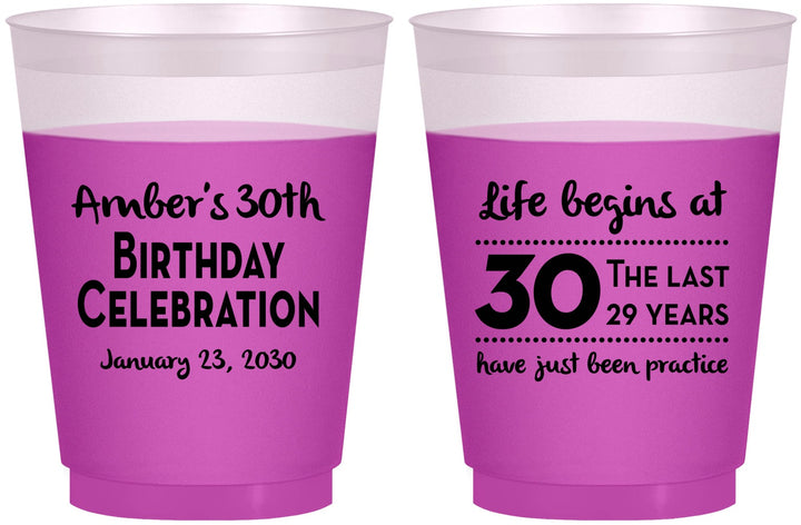 Custom Birthday 16 oz Color Changing Frosted Cups - 30th The Last 29 Years | 20019