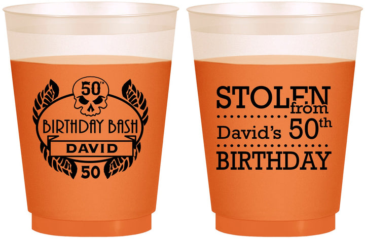 Custom Birthday 16 oz Color Changing Frosted Cups - 50th | 20068