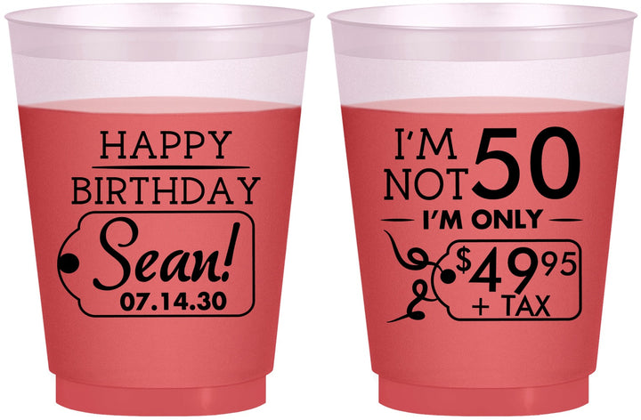 Custom Birthday 16 oz Color Changing Frosted Cups - 50th | 20080