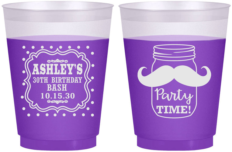 Custom Birthday 16 oz Color Changing Frosted Cups - 20th | 20096