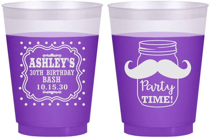 Custom Birthday 16 oz Color Changing Frosted Cups - 20th | 20096