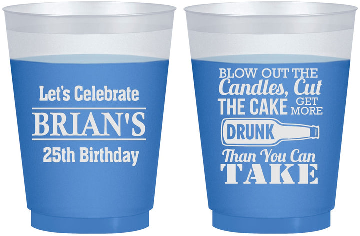 Custom Birthday 16 oz Color Changing Frosted Cups - 25th | 20100