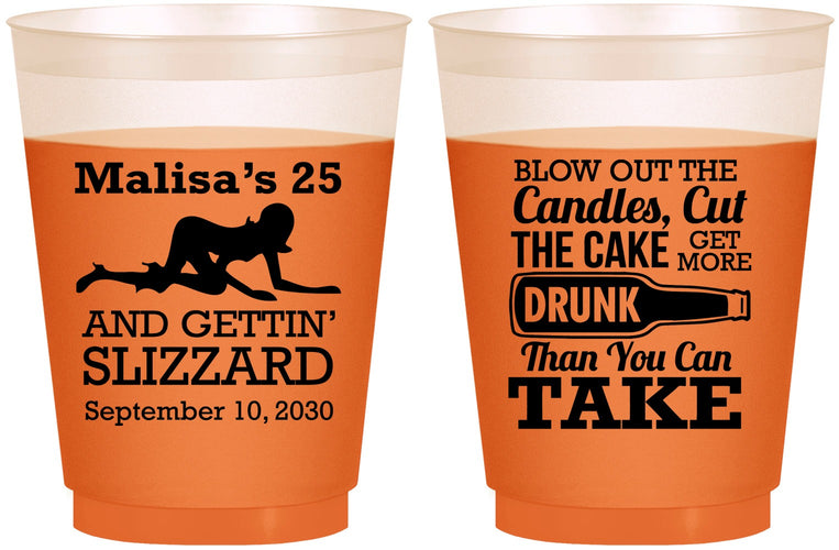 Custom Birthday 16 oz Color Changing Frosted Cups - 25th Strip Club | 20102
