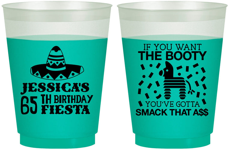 Custom Birthday 16 oz Color Changing Frosted Cups - 65th Mexico | 20108