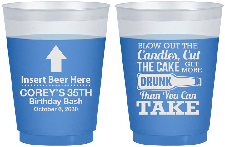 Custom Birthday 16 oz Color Changing Frosted Cups - 35th | 20111
