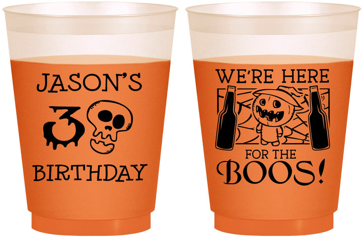 Custom Birthday 16 oz Color Changing Frosted Cups - 30th Halloween | 20112