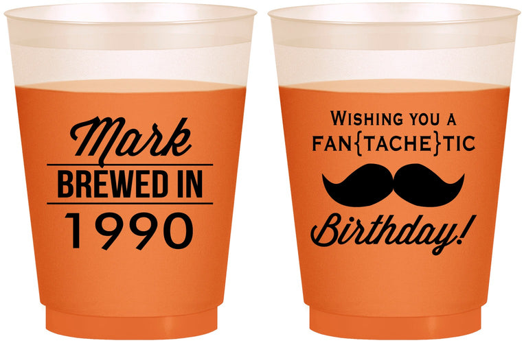Custom Birthday 16 oz Color Changing Frosted Cups - 40th | 20119