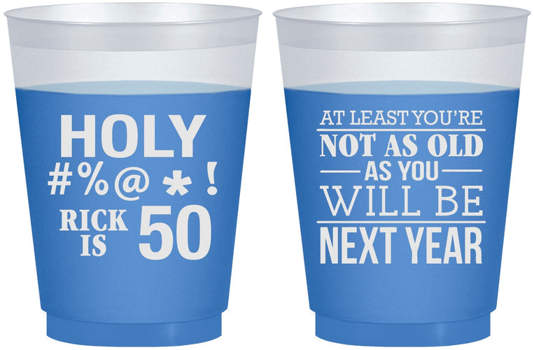 Custom Birthday 16 oz Color Changing Frosted Cups - 50th | 20120