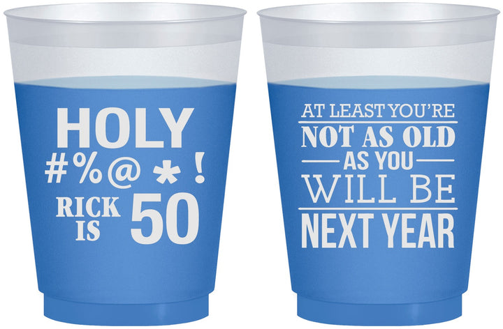 Custom Birthday 16 oz Color Changing Frosted Cups - 50th | 20120