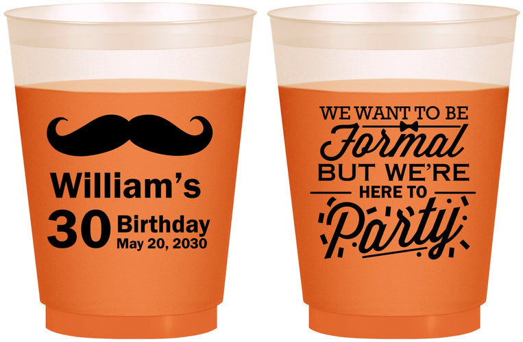 Custom Birthday 16 oz Color Changing Frosted Cups - 30th | 20132
