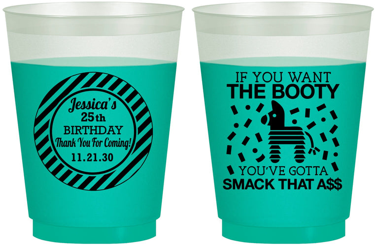 Custom Birthday 16 oz Color Changing Frosted Cups - 25th Smack Ass | 20138