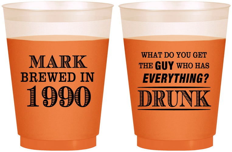 Custom Birthday 16 oz Color Changing Frosted Cups - 40th | 20148