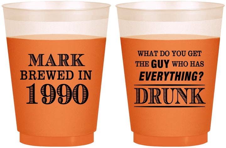 Custom Birthday 16 oz Color Changing Frosted Cups - 40th | 20148