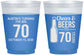 Custom Birthday 16 oz Color Changing Frosted Cups - Cheers Beers To 70 Years | 20161