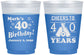 Custom Birthday 16 oz Color Changing Frosted Cups - Cheers To 40 Years | 20162